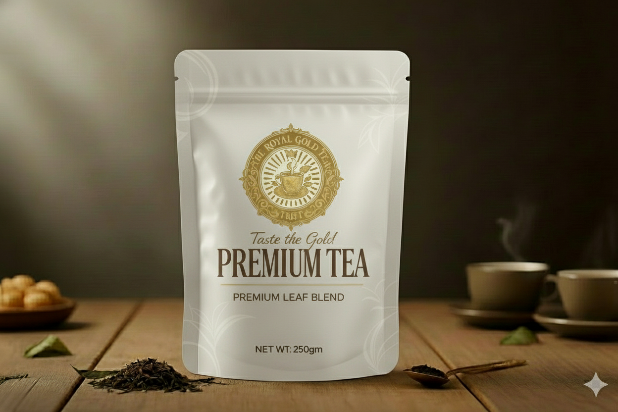 Premium Tea White Packaging