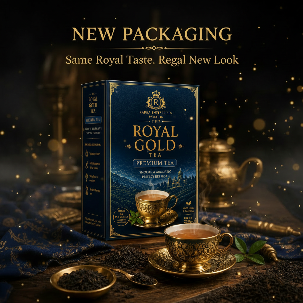 The Royal Gold Tea — Black Tea New Packaging Poster