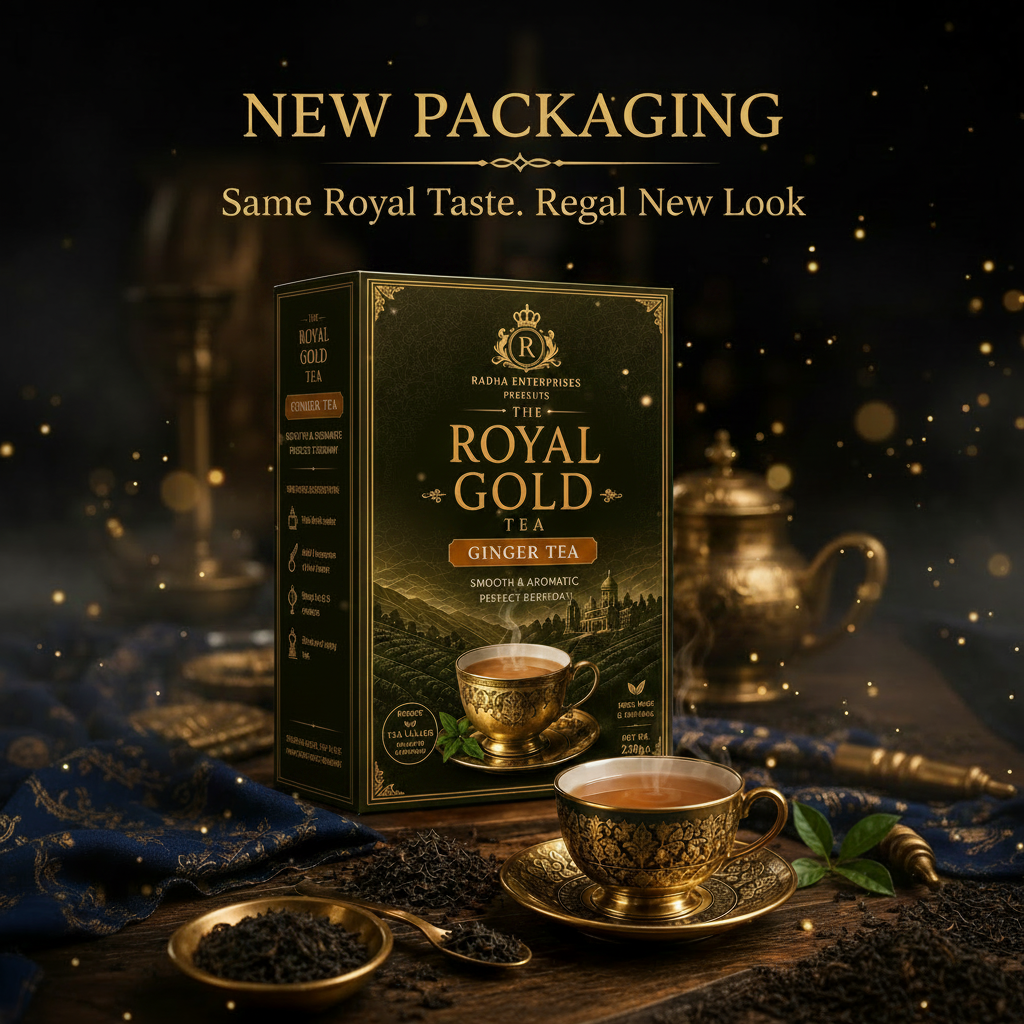 The Royal Gold Tea — Ginger Tea New Packaging Poster