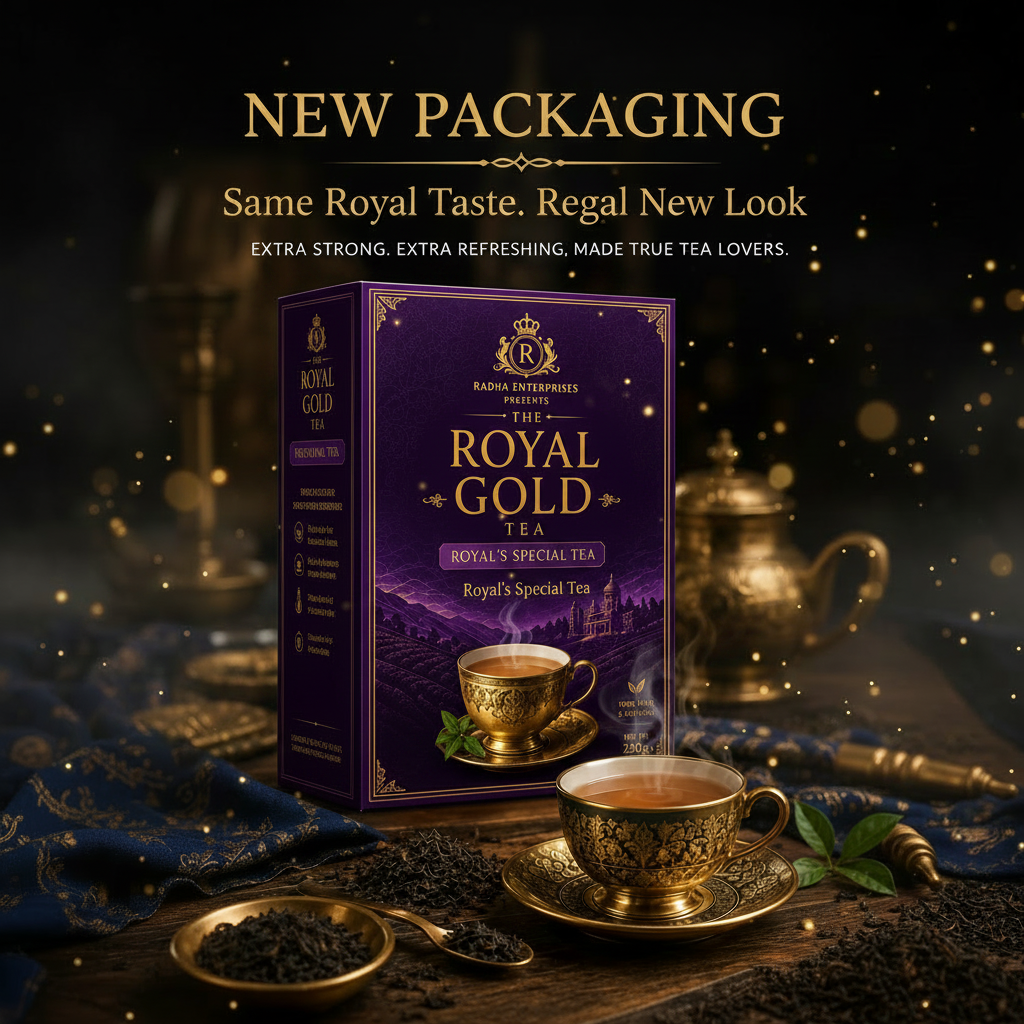The Royal Gold Tea — Special Tea New Packaging Poster